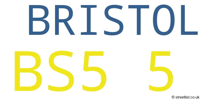 A word cloud for the BS5 5 postcode